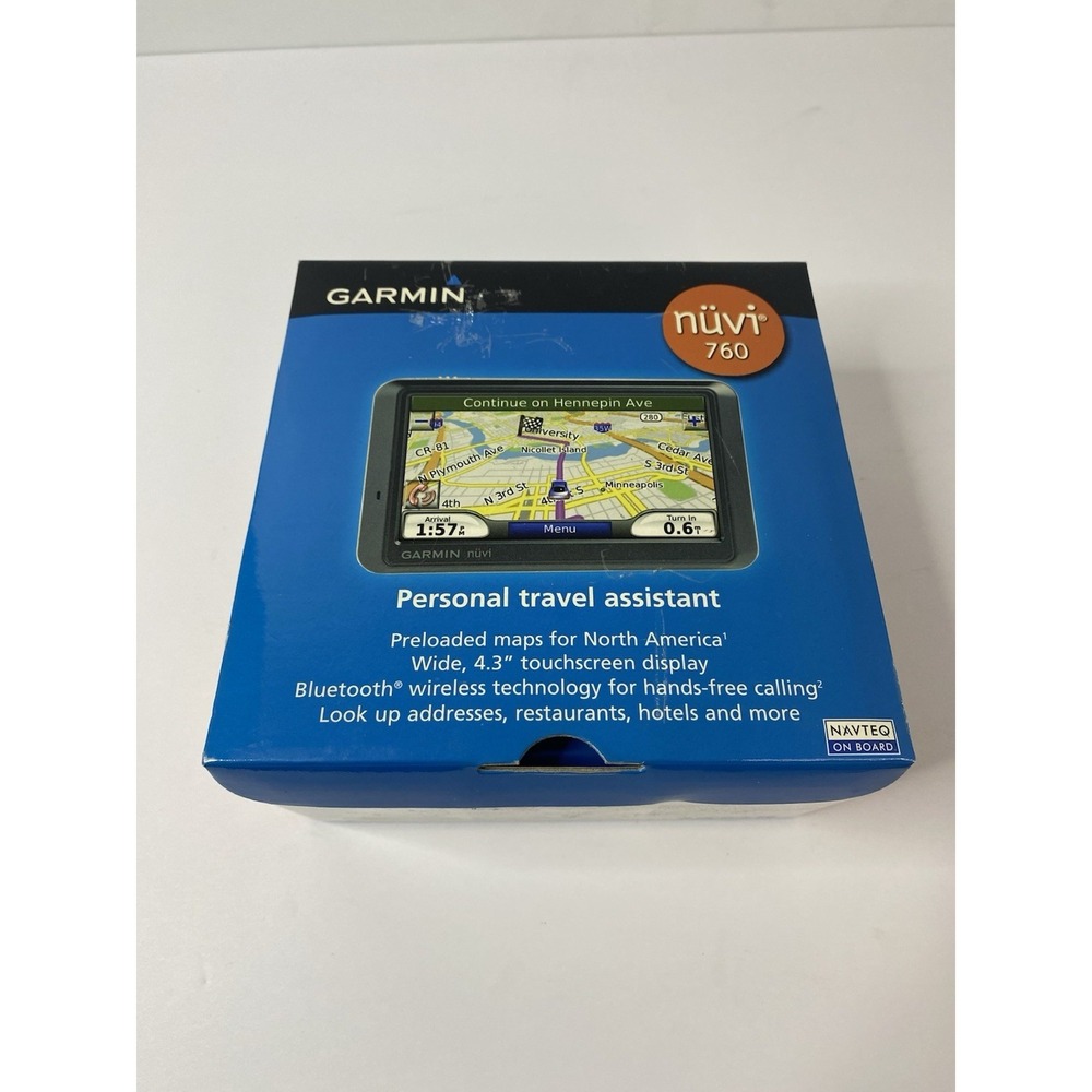 Garmin Nuvi 760 GPS Navigation Unit New Open‎ Box w. Bluetooth